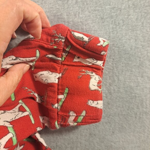 American Eagle Mens M Lounge Sleep Pants Red Polar Bear  Christmas Comfy Winter - Picture 6 of 8